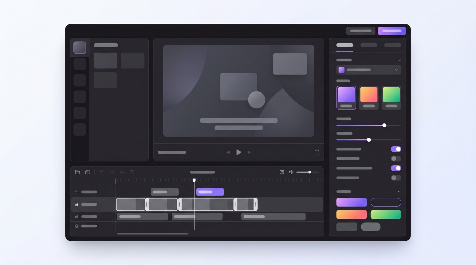 Captions AI interface